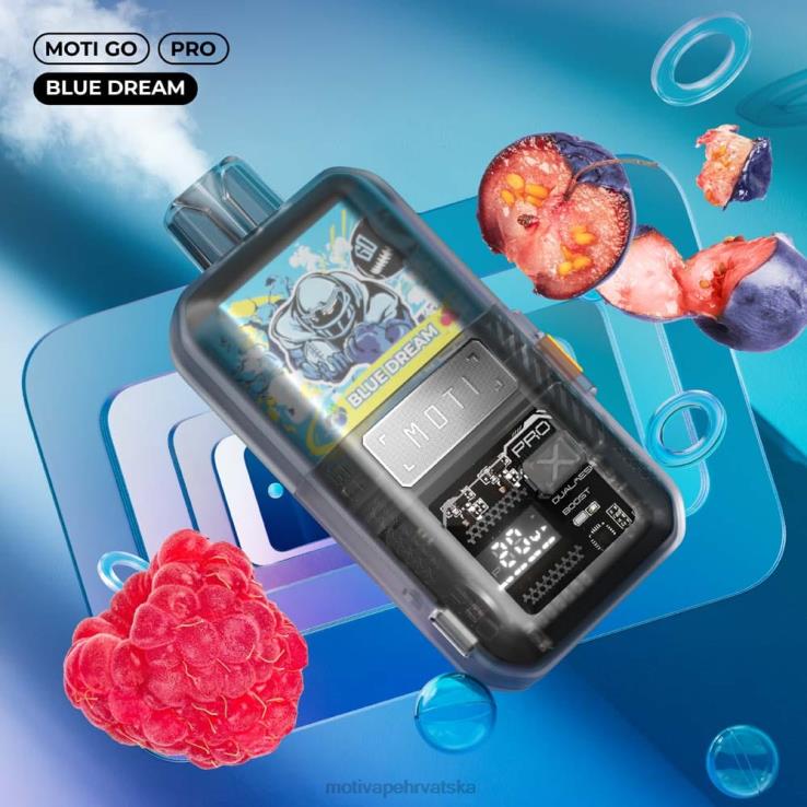 MOTI Vape Disposable - MOTI Go Pro jednokratni vape (5%, 12000 dizanja) plavi san D6BBZ13