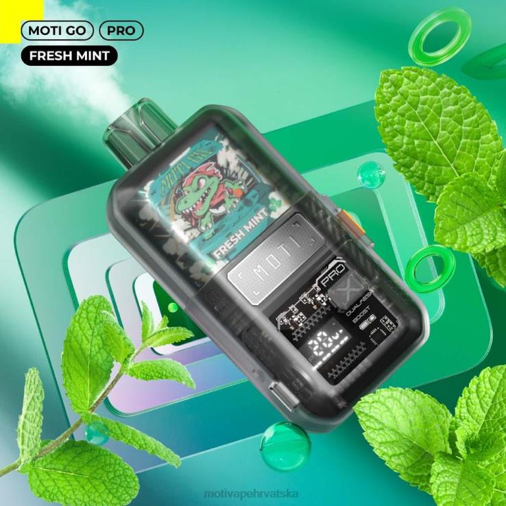 MOTI Vape Kit Hrvatska - MOTI Go Pro jednokratni vape (5%, 12000 dizanja) svježa menta D6BBZ16