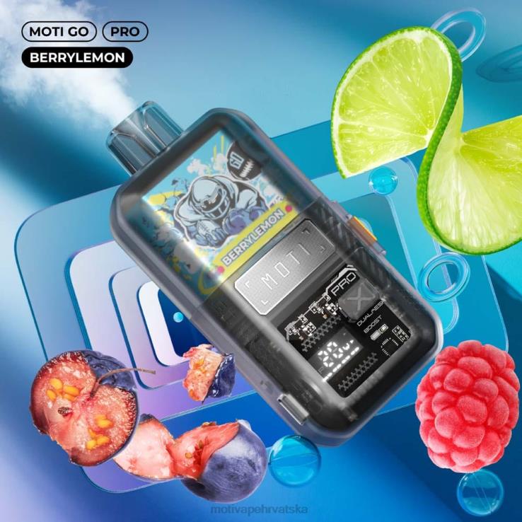 MOTI Vape Zagreb - MOTI Go Pro jednokratni vape (5%, 12000 dizanja) bobica limun D6BBZ11