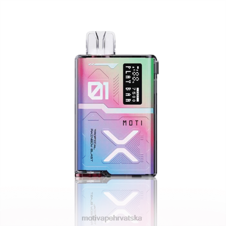 MOTI Vape Amazon - MOTI Play Bar 7500 jednokratnih vape (5%, 7500 puffs) eksplozija tropske duge D6BBZ54