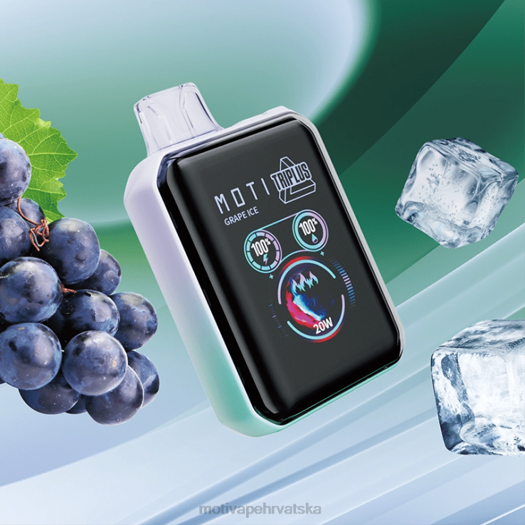 MOTI Vape Hrvatska - MOTI Triplus 20k jednokratni vape (5%, 20000 dizanja) led od lubenice D6BBZ10
