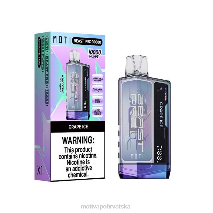MOTI Vape Amazon - MOTI Beast Pro jednokratni vape (5%, 10000 udisaja) led od grožđa D6BBZ45