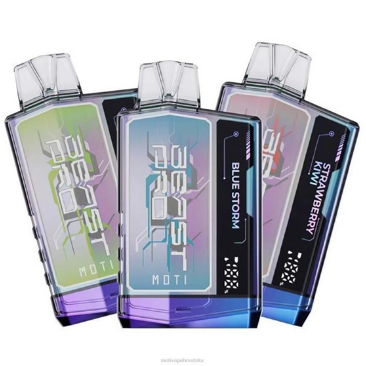 MOTI Vape Disposable - MOTI Beast Pro jednokratni vape (5%, 10000 udisaja) plavi razz led D6BBZ40