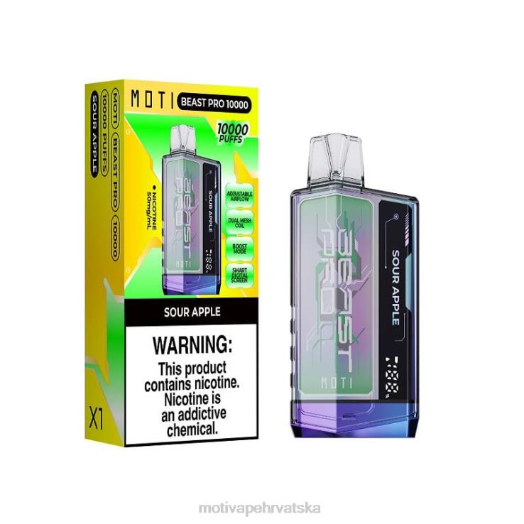 MOTI Vape Disposable - MOTI Beast Pro jednokratni vape (5%, 10000 udisaja) plavi razz led D6BBZ40