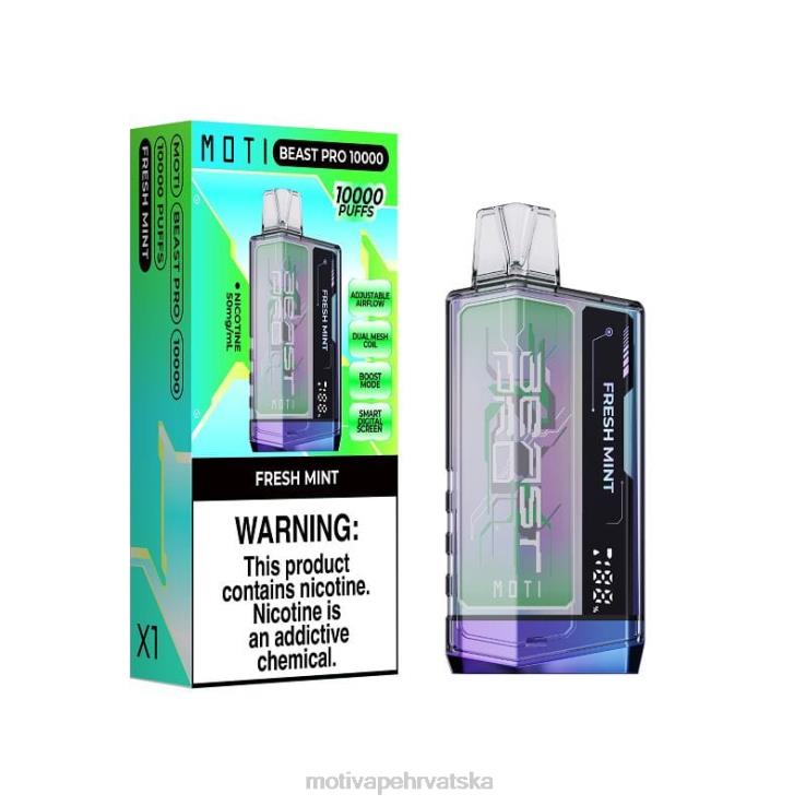 MOTI Vape For Sale - MOTI Beast Pro jednokratni vape (5%, 10000 udisaja) svježa menta D6BBZ44