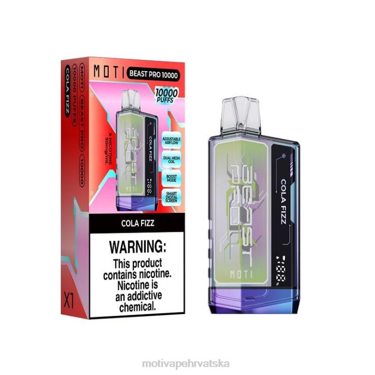 MOTI Vape Review - MOTI Beast Pro jednokratni vape (5%, 10000 udisaja) cola fizz D6BBZ42