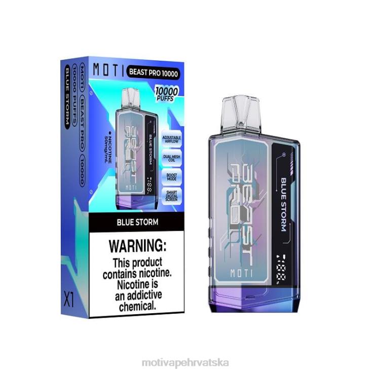MOTI Vape Zagreb - MOTI Beast Pro jednokratni vape (5%, 10000 udisaja) plava oluja D6BBZ38