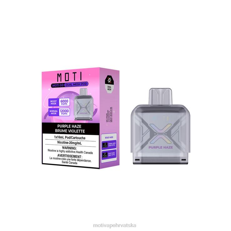 MOTI Vape Disposable - MOTI Go Pro mahuna za jednokratnu upotrebu ljubičasta izmaglica D6BBZ94