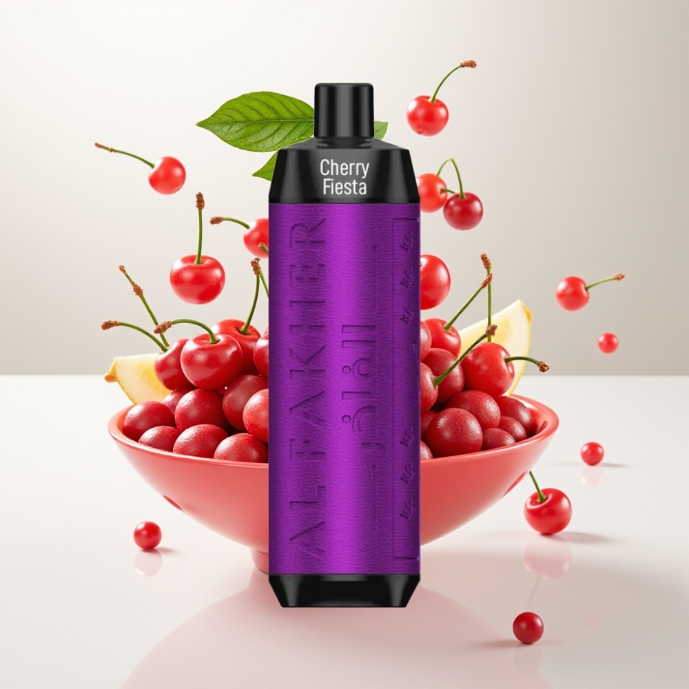 Al Fakher Crown Bar 8000 Kristal Jednokratna Vape Trešnja Fiesta – 18ml, 8000 Pufova, 5mg Nikotina, USB-C