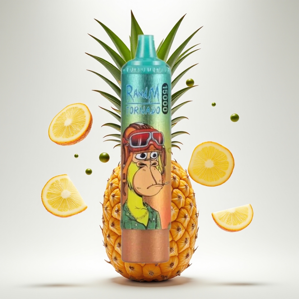 RandM Fumot Tornado 15000 Puffs Jednokratna Vape Ledeni Ananas – 25ml, 850mAh, Mesh Coil, LCD, Type-C