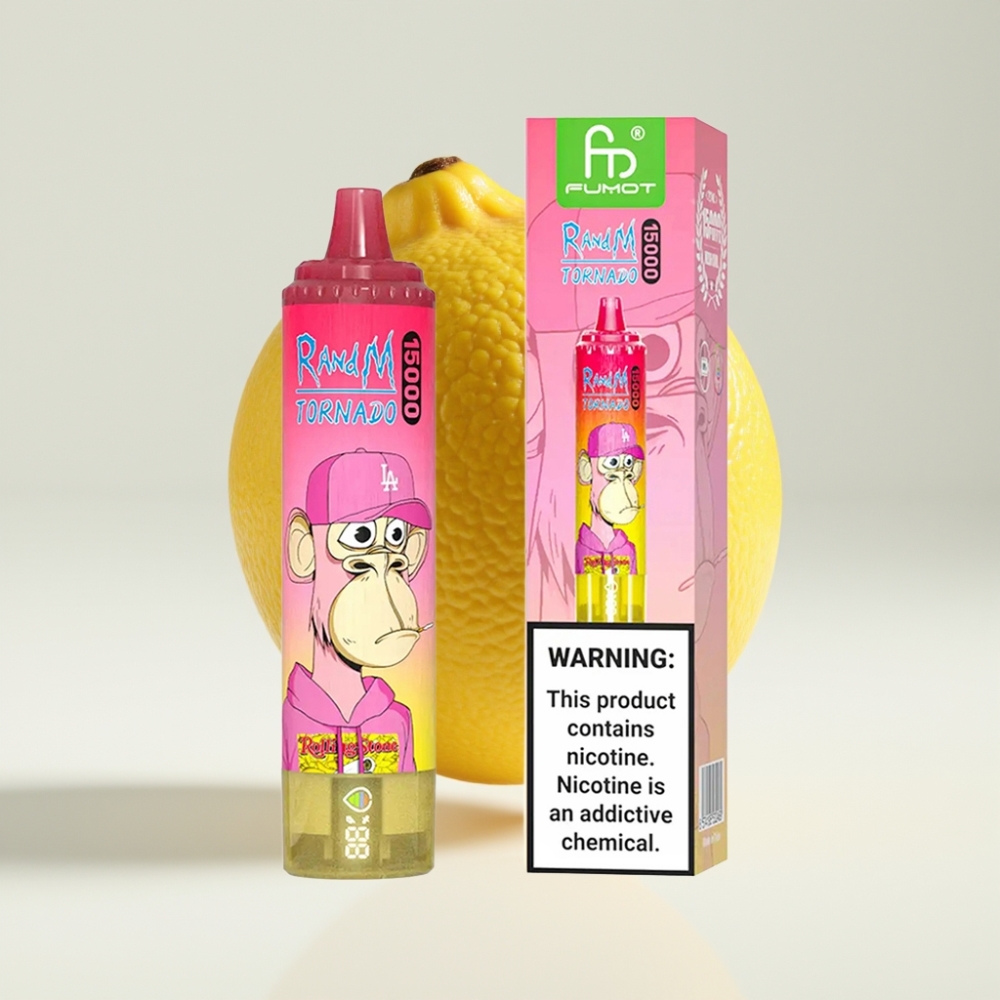 RandM Fumot Tornado 15000 Puffs Jednokratna Vape Limun 25ml/850mAh/Tip-C/Mesh Coil/LCD ekran