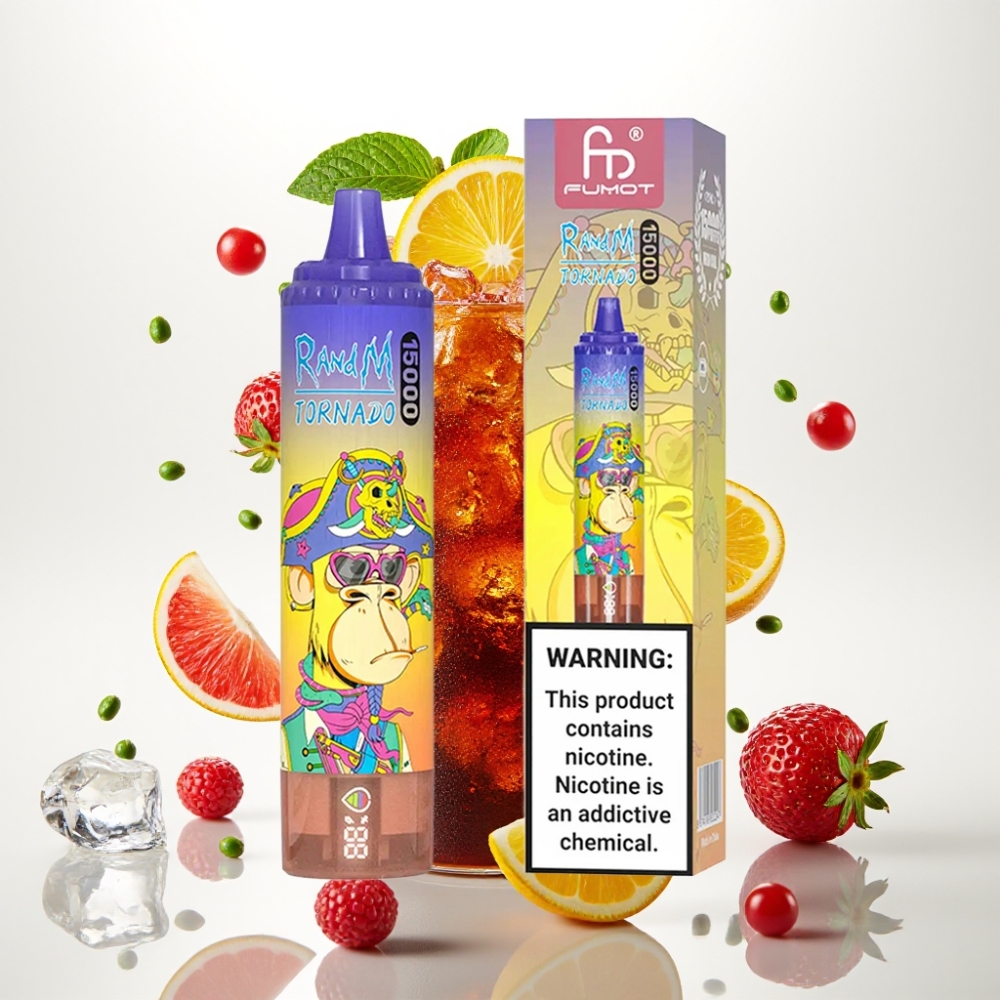 RandM Fumot Tornado 15000 Pufova Jednokratna Vape Cola Led 25ml 850mAh Mesh Coil
