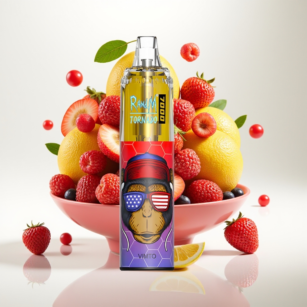 RandM Fumot Tornado 7000 Disposable Vape – 7000 Puffova, 14 ML Tekućine, 850 MAH, Mesh Coil, Type-C, RGB Svjetlo, 0-5% Nikotina, Air-Adjustable
