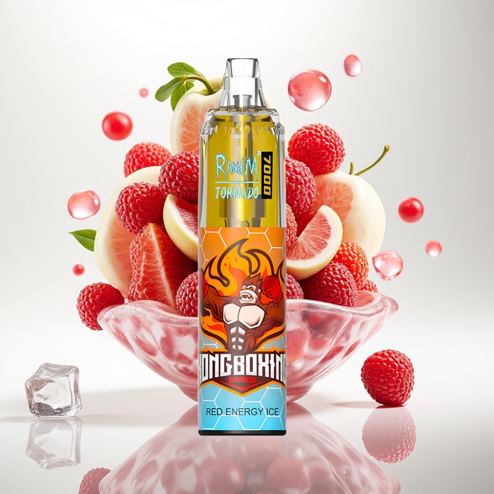 RandM Fumot Tornado 7000 Jednokratna Vape Crvena Energija Led