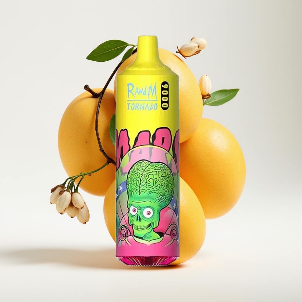 RandM Fumot Tornado 9000 Pufova Jednokratna Vape Trostruki Mango – 9000 Pufova, 18 mL, Mesh Coil, RGB Ekran, 54 Okusa