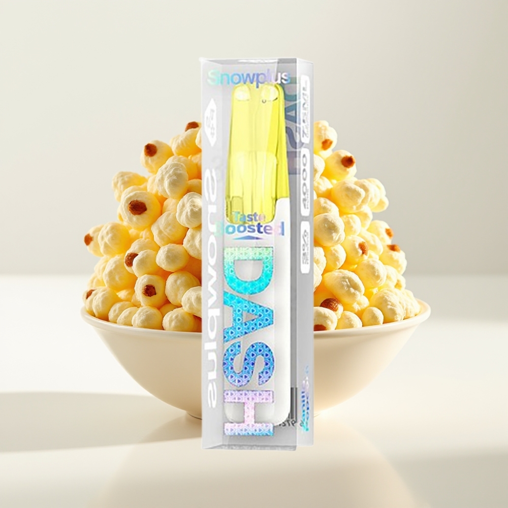 Snowplus Dash 4000 Pufova Jednokratni Uređaj Vanilija Kokice – Keramika, 530 mAh, 7.5 ml, 3%/5%