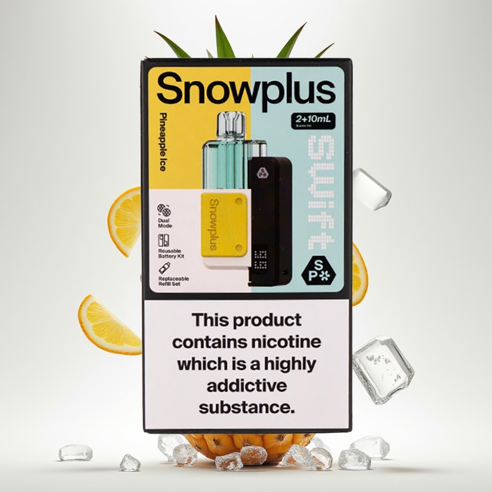 Snowplus Swift 5000 Puffs Prefilled Pod Kit Ananas Led 1000 mAh Dual Mesh Snowplus Swift 5000 Puffs Prefilled Pod Kit 1000 mAh Dual Mesh