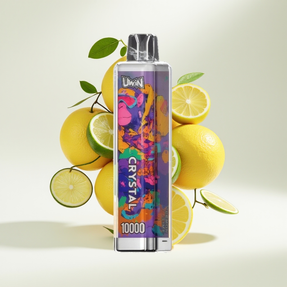 UWIN Crystal 10000 Puffova Jednokratna Vape Limun Limeta, 18ml/10K puffova, RGB, Type-C