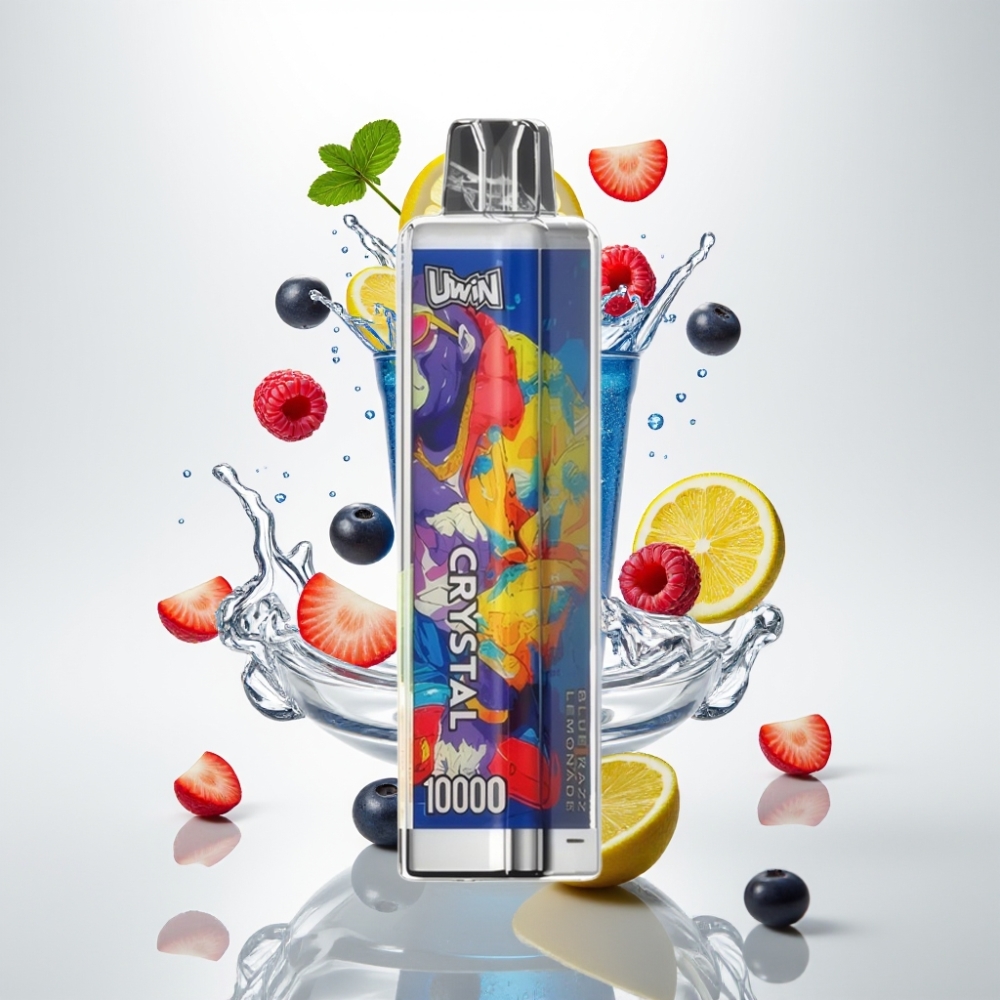 UWIN Crystal 10000 Puffova Jednokratna Vape Plavi Rak Limunada – 18ml, 0.8 Ohm, RGB svjetla, Type-C punjenje
