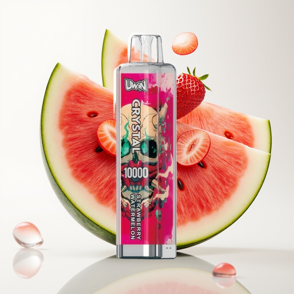 UWIN Crystal 10000 Puffs Jednokratna Vape Jagoda Lubenica – 18ml, 650mAh, RGB, Type-C