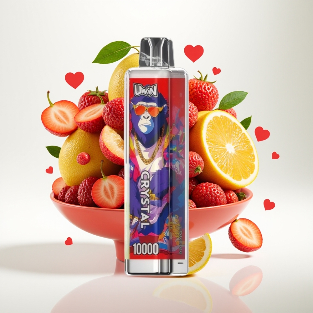 UWIN Crystal 10000 Puffs Jednokratna Vape Ljubav 66 – 10.000 pufova, 18ml, 0.8 Ohm, RGB svjetla