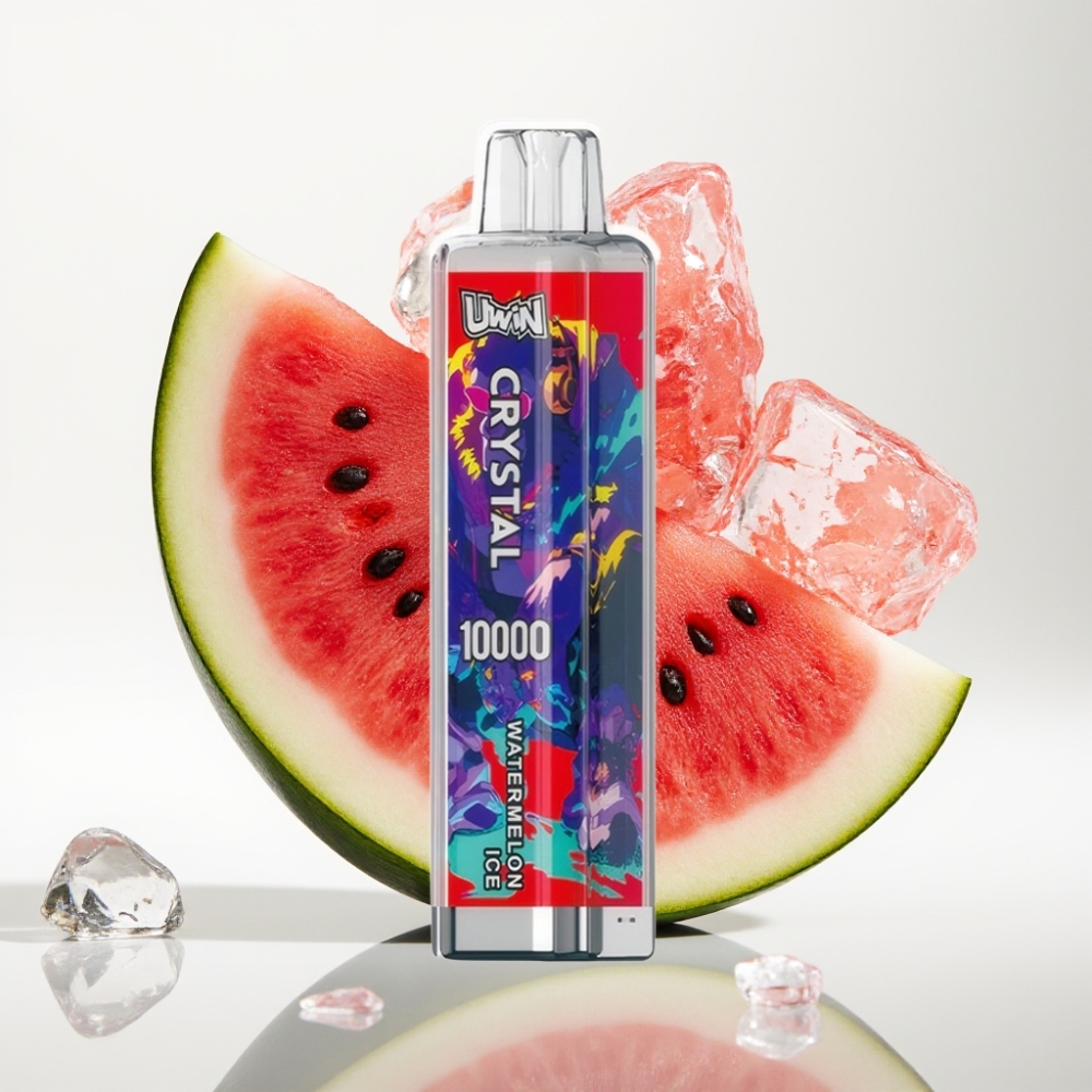 UWIN Crystal 10000 Puffs Jednokratna Vape Lubenica Led RGB, 18ml/650mAh/Type-C/0.8 Ohm