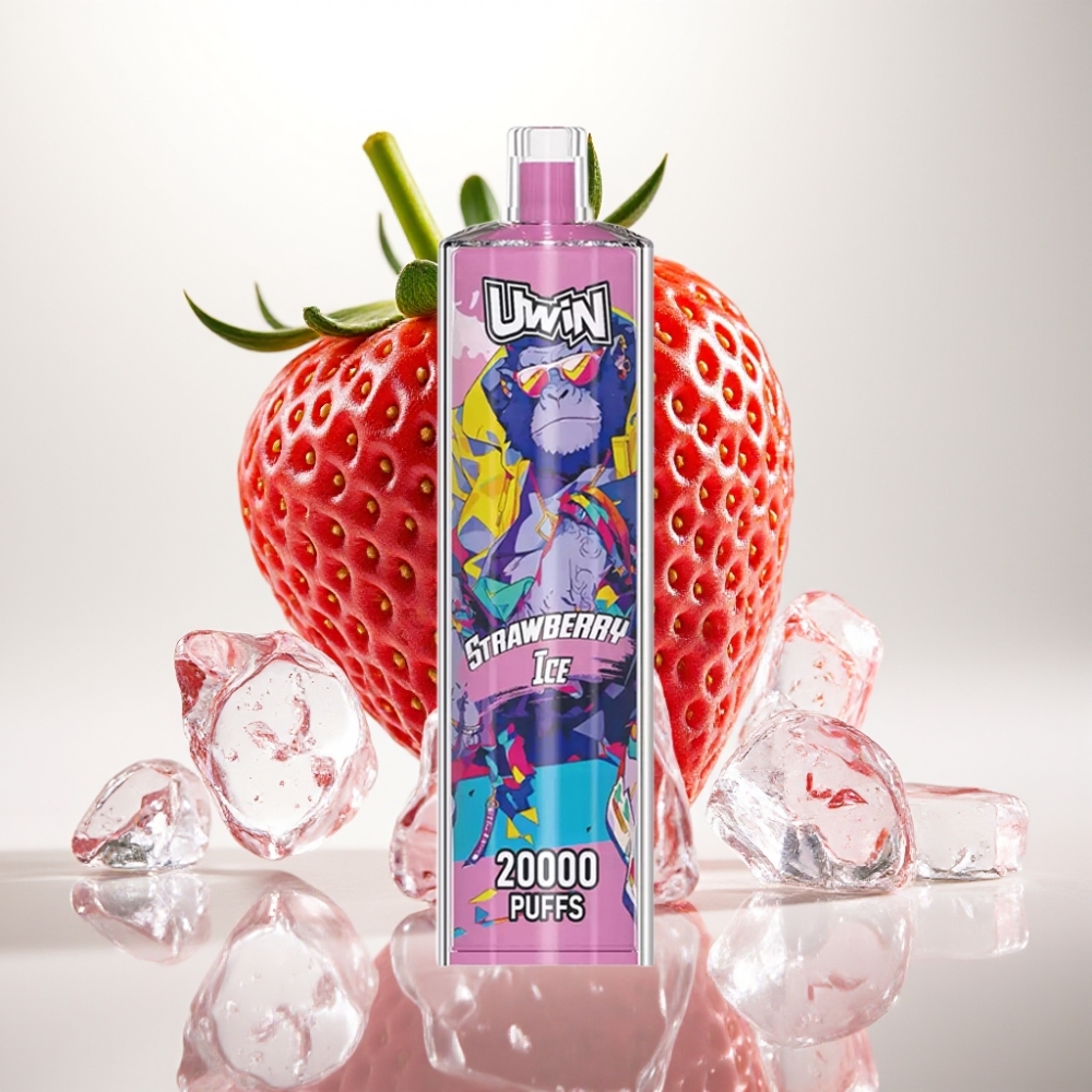 Uwin Shisha Hookah Crystal 20000 Puffova Jagoda Led 0%/2%/3%/5% nikotina, 22ml, 650mAh, Type-C, Mesh coil, DTL