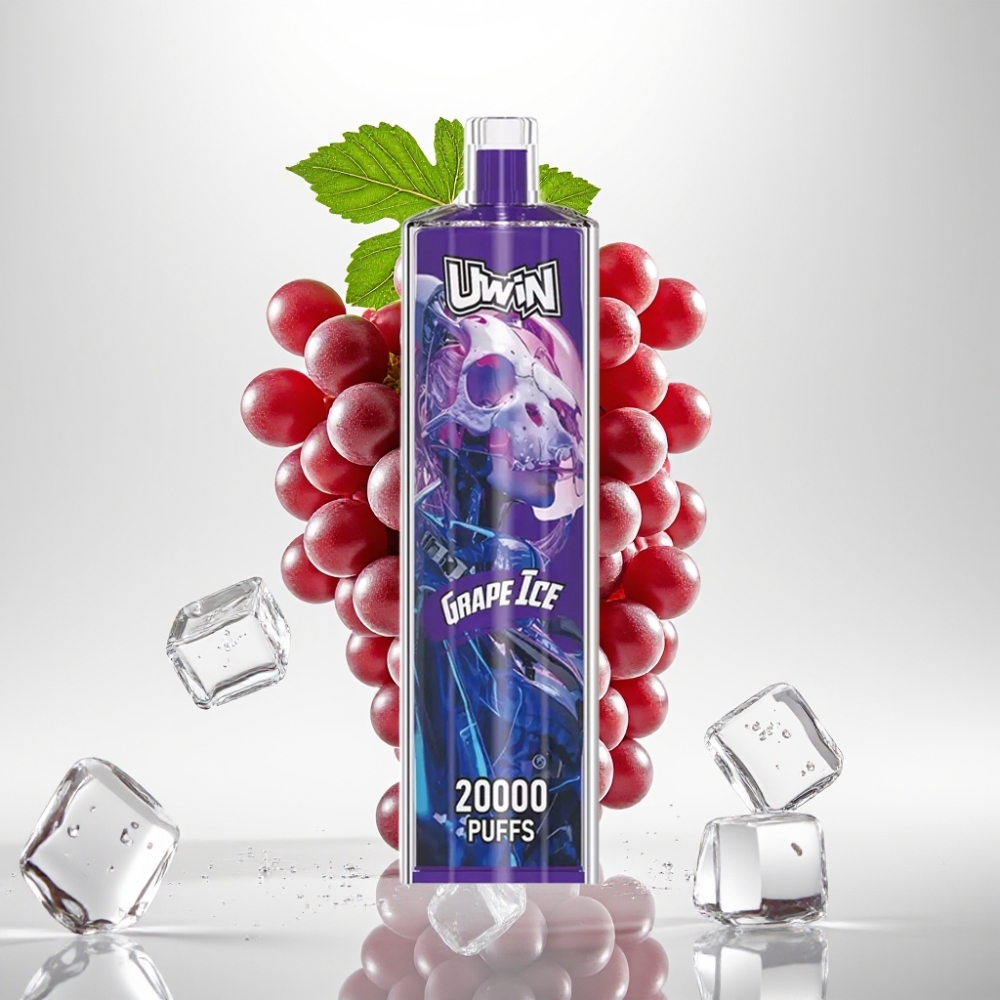 Uwin Shisha Hookah Crystal 20000 Puffs Grožđeni Led (0% 2% 3% 5% nikotina, 22ml, 650mAh, Type-C, Mesh coil)