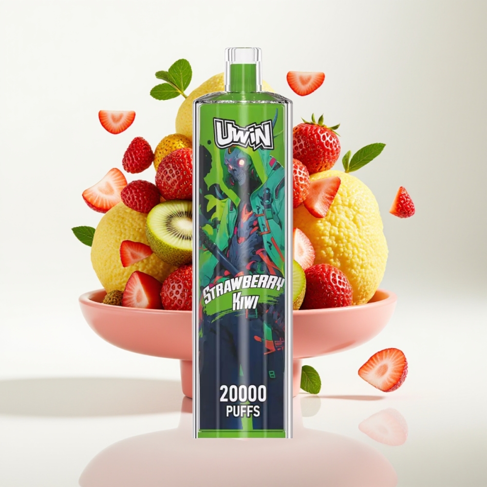 Uwin Shisha Hookah Crystal 20000 Puffs Jagoda-Kivi: 22ml, 650mAh, Type-C, Mesh coil, DTL