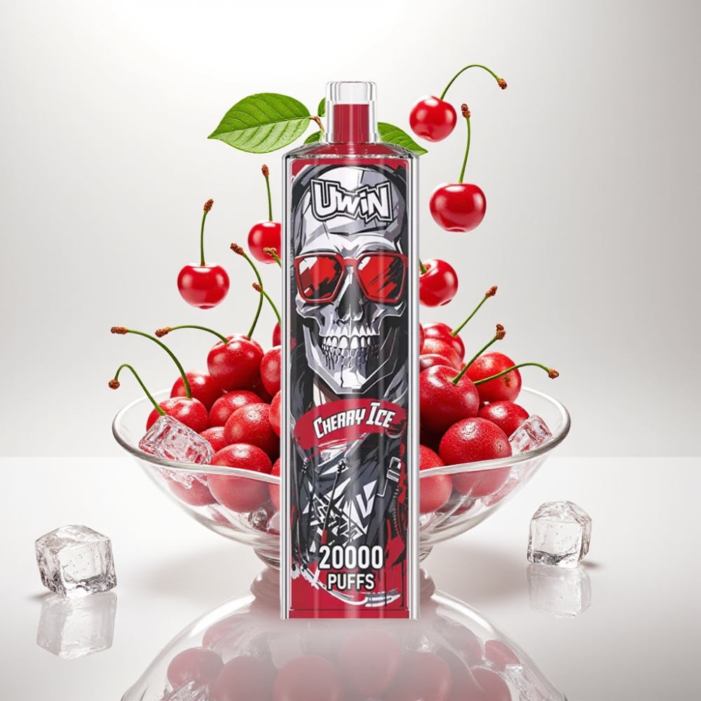 Uwin Shisha Hookah Crystal 20000 Puffs Trešnja Led 0%-5% nikotina, 22ml, Type-C, Mesh coil