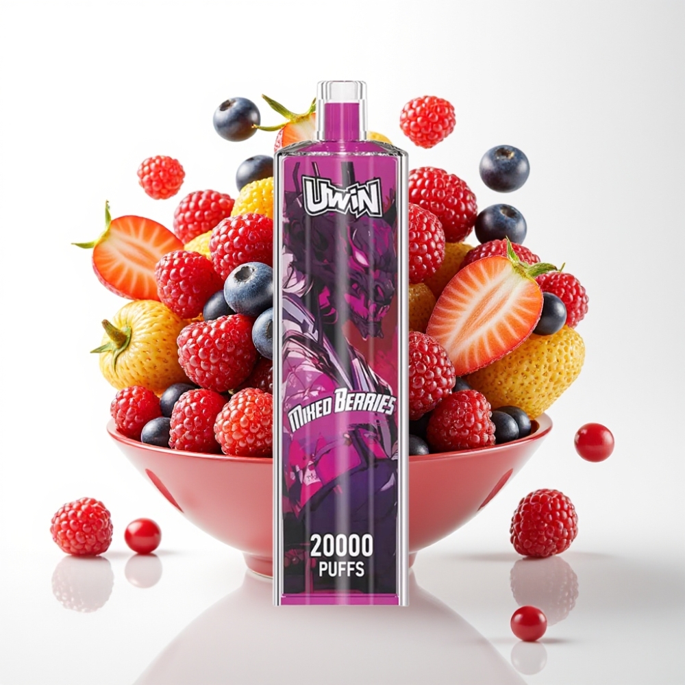 Uwin Shisha Hookah Crystal 20000 Pufova Mješovito Voće – 0%/2%/3%/5% nikotina, 22ml, 650 mAh, Type-C, Mesh coil, DTL