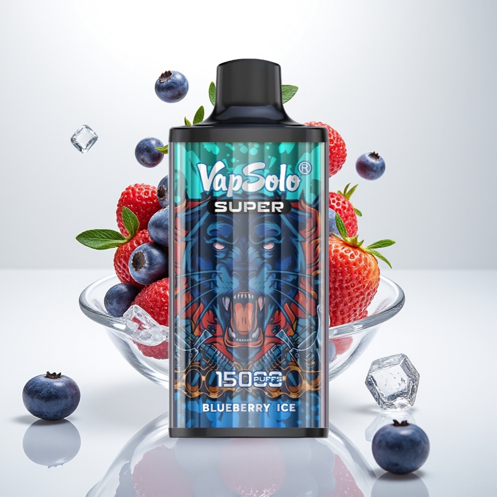 Vapsolo Super 15000 Puffs Jednokratna Vape Borovnica Led 40ml 850mAh Type-C