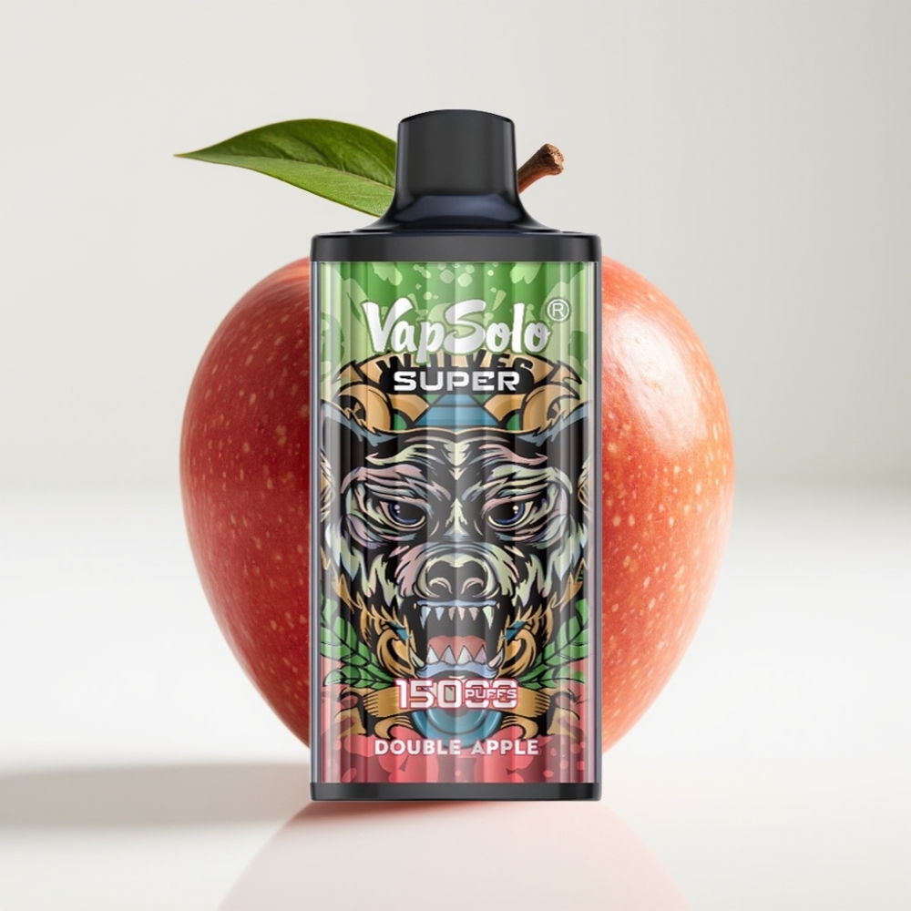 Vapsolo Super 15000 Puffs Jednokratna Vape Dvostruka Jabuka 40ml 850mAh Type-C Mesh Coil