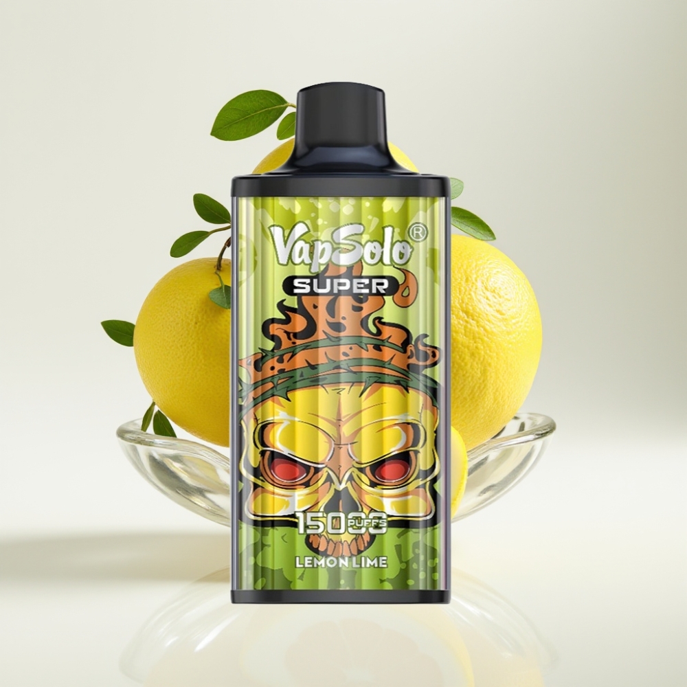 Vapsolo Super 15000 Puffs Jednokratna Vape Lima Limon 40ml/50mg Tip-C