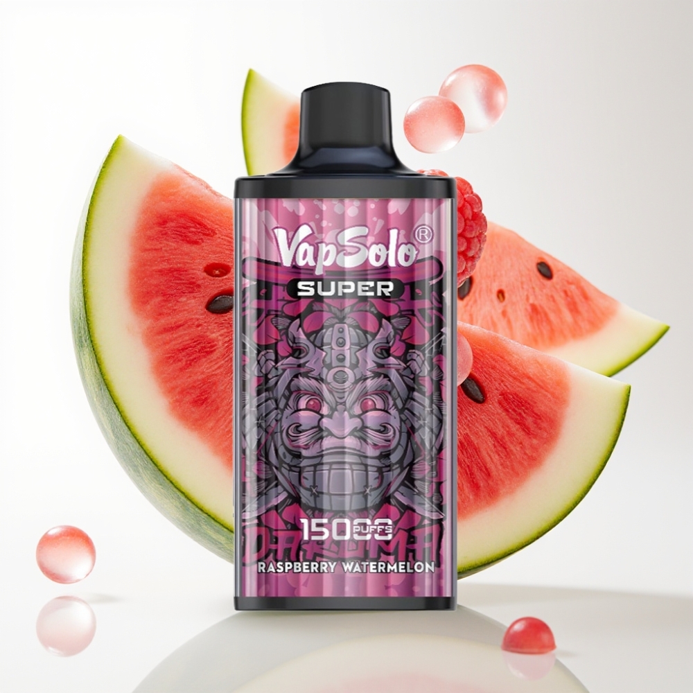 Vapsolo Super 15000 Puffs Jednokratna Vape Malina Lubenica – 40ml, 850mAh, Type-C