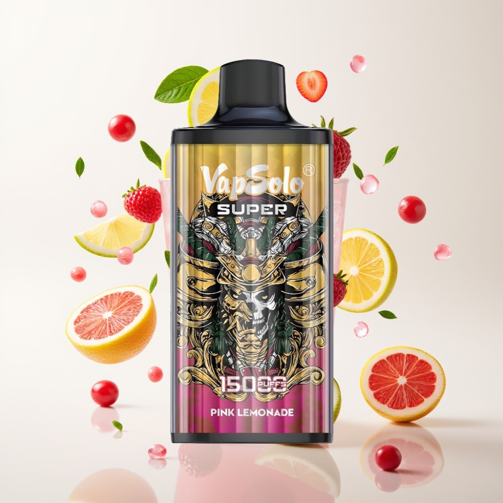 Vapsolo Super 15000 Puffs Jednokratna Vape Super Ružičasti Limunada | 40ml, 850mAh, Type-C