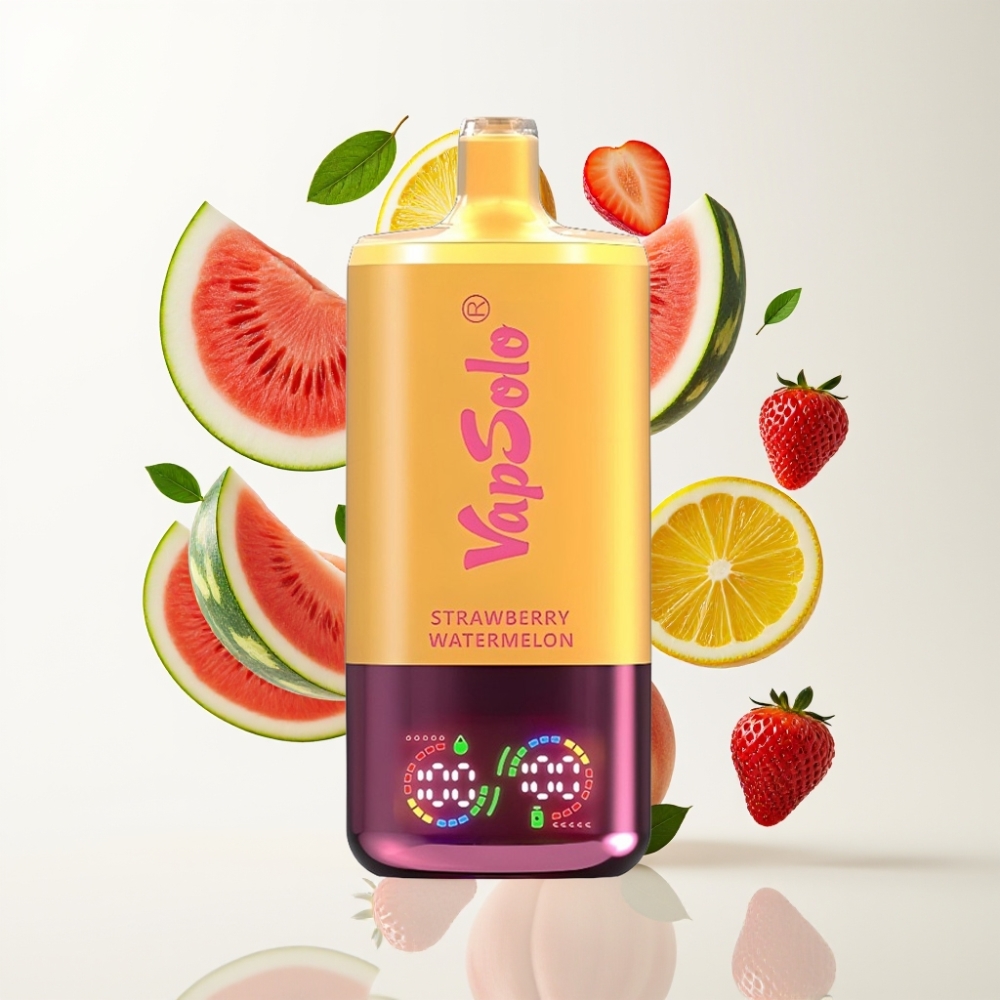VapSolo Triple 30000 Puffs – Jagoda Lubenica & Limun Breskva – 40ml, 20/50mg/ml, 3 spremnika, Type-C