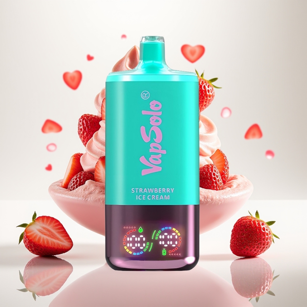 VapSolo Triple 30000 Puffs – Jagoda Sladoled – 40ml, 20/50mg/ml, 3 spremnika, Type-C