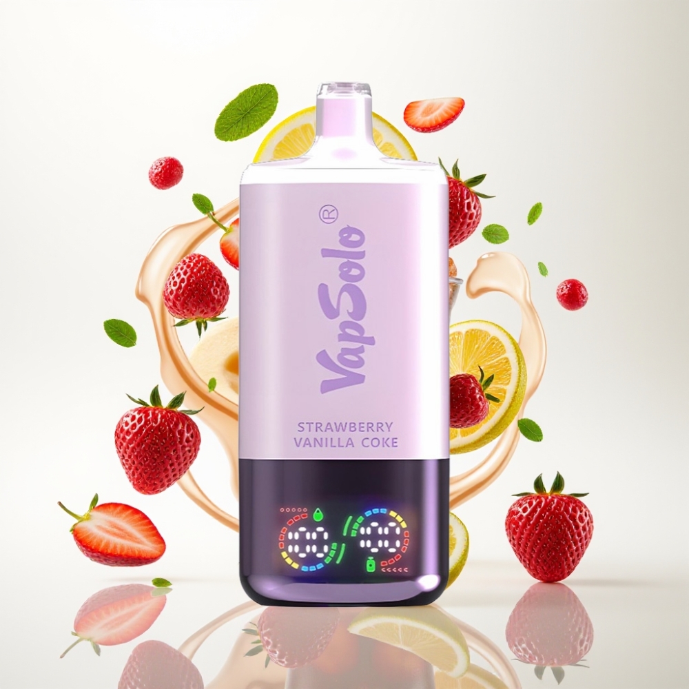 VapSolo Triple 30000 Puffs – Jagoda Vanilja Kola, 40ml, 20/50mg/ml, 3 spremnika, Type-C