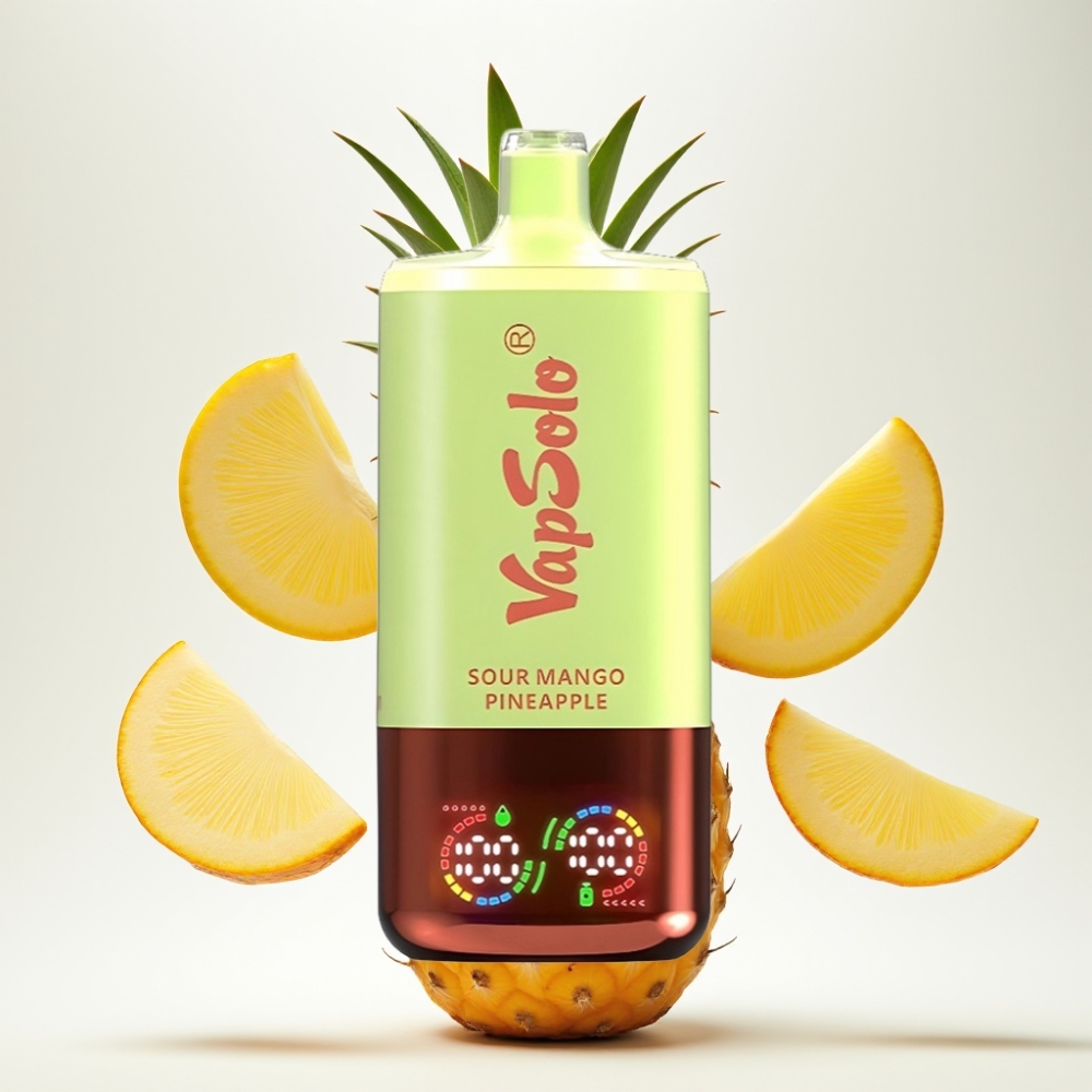 VapSolo Triple 30000 Puffs Jednokratna Vape Kiselo Mango Ananas | 40ml, 3 spremnika, Type-C