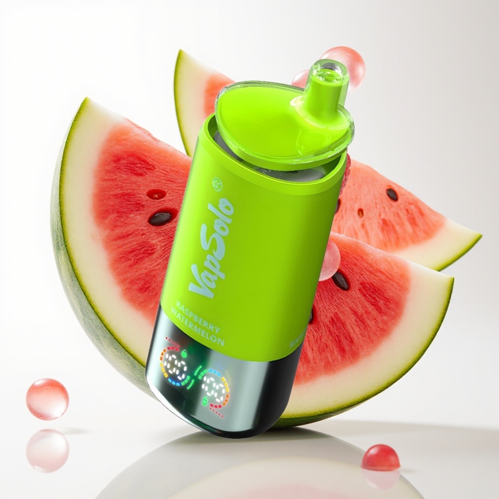 VapSolo Triple 30000 Puffs Jednokratna Vape Malina Lubenica | 40ml, 20/50 mg/ml, 3 spremnika, Type-C