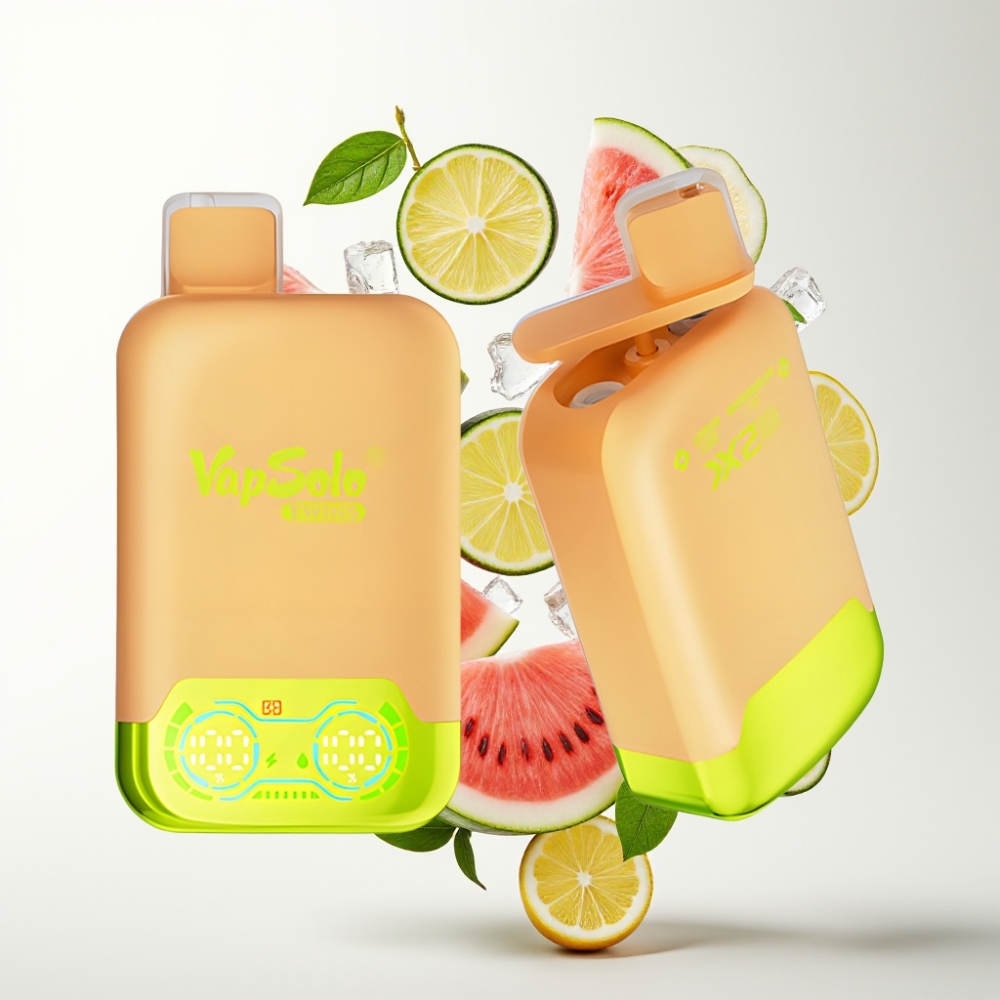 Vapsolo Twins 20000 Puffs Jednokratna Vape Limeta Lubenica Led & 40ml/20-50mg/Type-C
