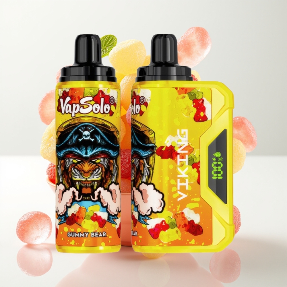 VapSolo VIKING 12000 Pufova Jednokorišteni Vape Gumeni Medvjedić – 22ml, 20/50 mg/ml, Type-C, LED ekran