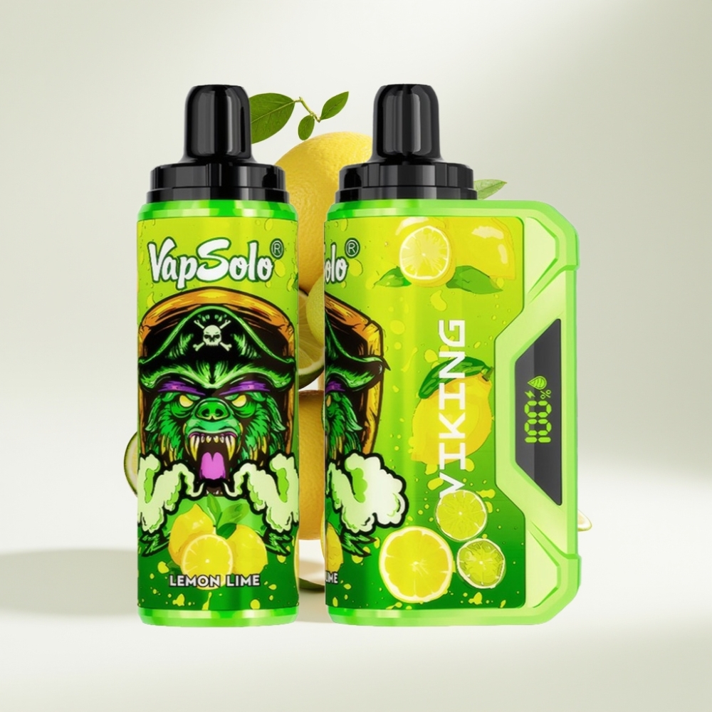 VapSolo VIKING 12000 Pufova Jednokratna Vape Limun Limeta (22ml, 20/50 mg/ml, LED, Type-C)